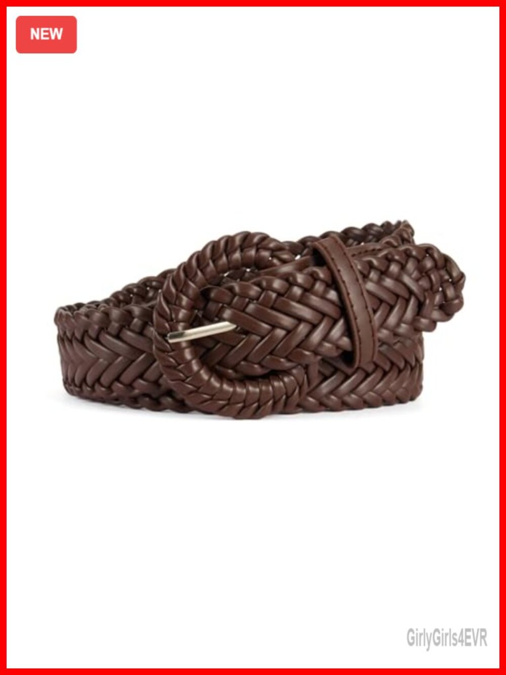 Woven Braided Faux Leather Belt Wide Boho Waist Belt for Dresses Jeans